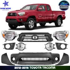Front Bumper Cover Fascia & Grille Assembly Kit For 2012-2015 Toyota Tacoma