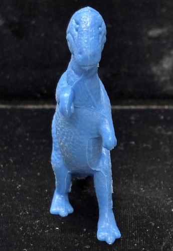 Figura de Juego Prehistórico Marx Plástico Allosaurus Azul Brillante Años 60 De Colección - Imagen 4 de 8