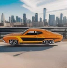 Hot Wheels '70 Ford Torino Metallic Orange Muscle Mania Vintage 1:64 Diecast Car