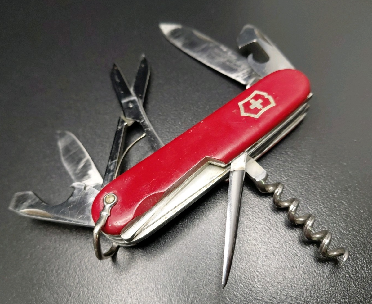 Rare 1950's Victorinox Swiss Army Knife w/ Bail Model 235
