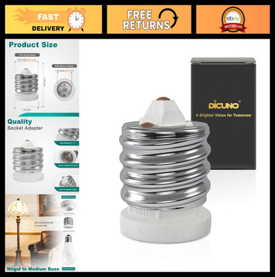 E39 to E26 Socket Converter - UL-Listed Ceramic Mogul Adapter, 660W, Heat-Resist