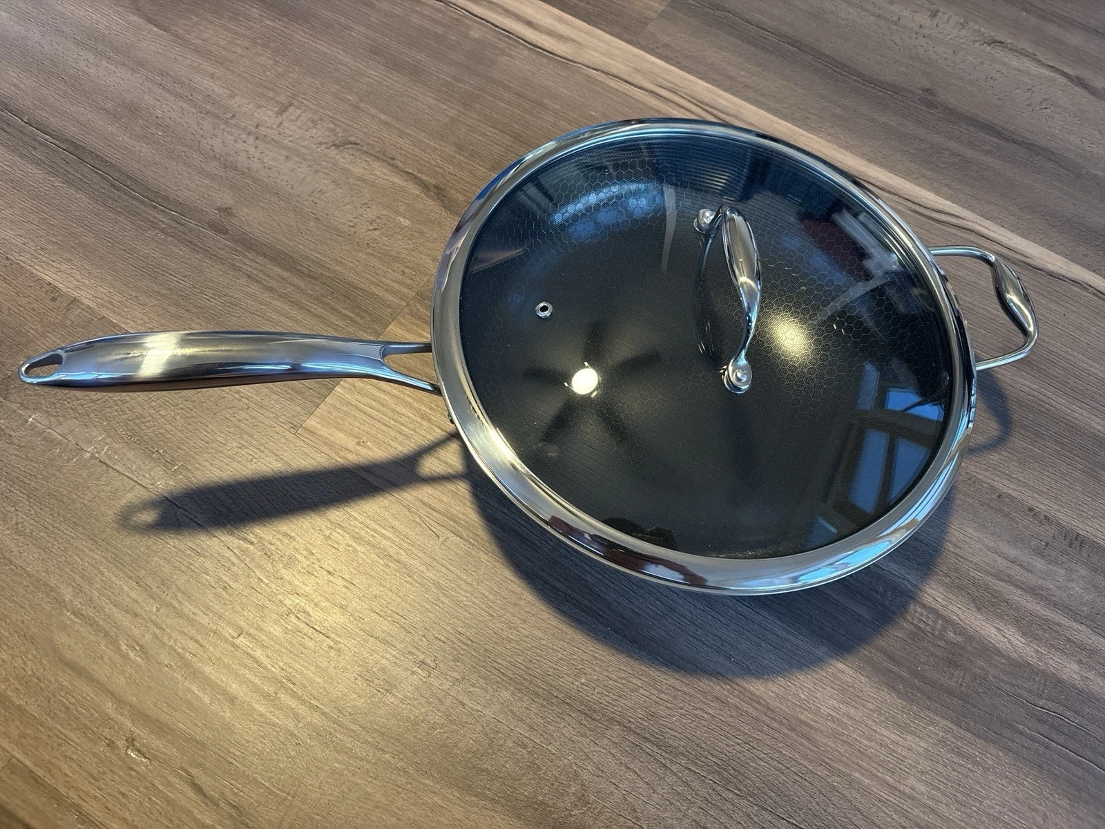 HexClad Cookware 12 inch Wok - Silver