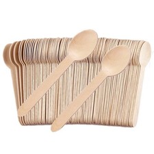 Disposable Small Wooden Spoon Reusable or Disposable Party Cutlery for Parties