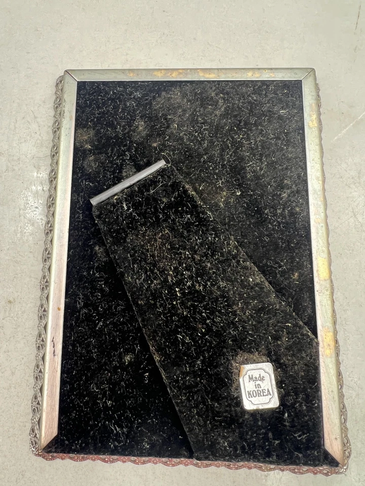 CARR International Photo Frame Silver Plated 3.5x5 Ornate Lace Edge Tabletop 816 - Image 4 of 4