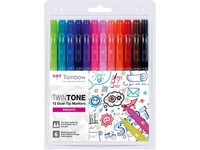 "Tombow Doppelfasermaler \"Twintone\" Bright Colours, 12Er Set 1 Bis 20X Spare 37%"