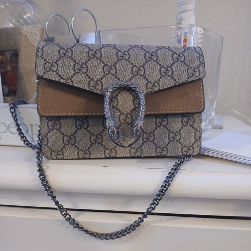 Authentic Gucci Dionysus GG Supreme Wallet On Chain Mini Shoulder Bag