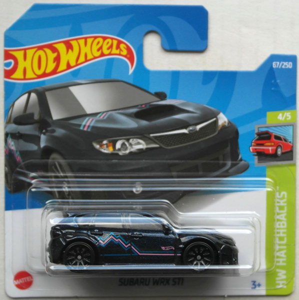 Hot Wheels Subaru WRX STI Schwarzblaumetallic HW Hatchbacks Neu/Ovp Auto Car-image