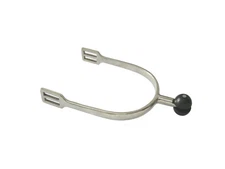 AJ Tack Ladies Stainless Steel Soft Touch Rubber End English Spurs