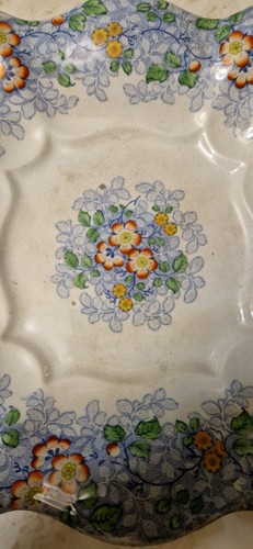William Ridgway 629 Floral Blue Transfer ware Under Plate c. 1838-45 - Picture 2 of 5