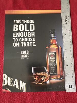 Jim Beam Double Aged Black Bourbon Whiskey 2011 Print Ad - Great To Frame!