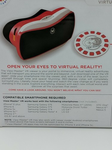 (NEW SEALED) VIEW MASTER VIRTUAL REALITY VR 360 VIEWER HEADSET STARTER PACK - Picture 3 of 8