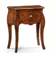 COMODINO BOMBATO LEGNO 1 CASSETTO VARIE FINITURE EXTRA MANIGLIE ANTICATE 2147