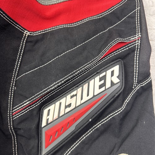 Answer Syncron Racing Motocross Pants Men's Size 36 Black Red White Gear - Picture 18 of 18