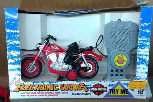 Harley Remote Control Motorcycle with "ghost" rider Toy State No. 7650 1992 - Picture 12 of 17