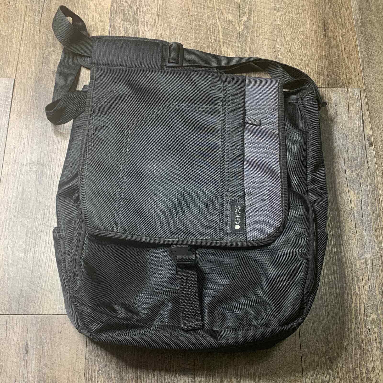 Solo Pulse Hybrid Laptop Messenger Bag Black Nylon School Of