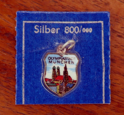 Vintage silver GERMANY OLYMPIA STADT MUNCHEN OLYMPIC PARK MUNICH charm #1729