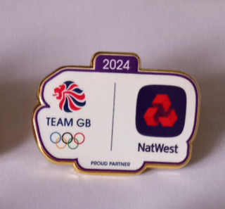 OFFICIALLY LICENSED TEAM GB NAT WEST PROUD PARTNER OLYMPIC PIN