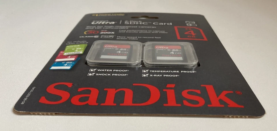SanDisk Ultra 4GB Class 4 - SDHC Card 2 Pack New - Image 3 of 3