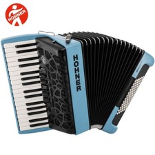 Hohner Bravo MyColor Chromatic 72 Bass Piano Accordion Sky Rich Blue BR72-RB