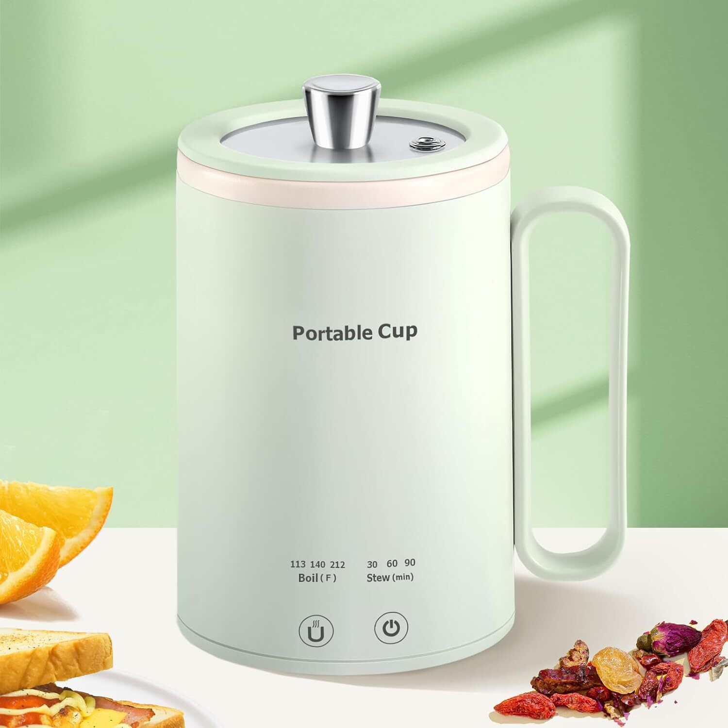 400ml Portable Electric Kettle: Mini Hot Water Boiler Heater for Travel, Tea, Co-image