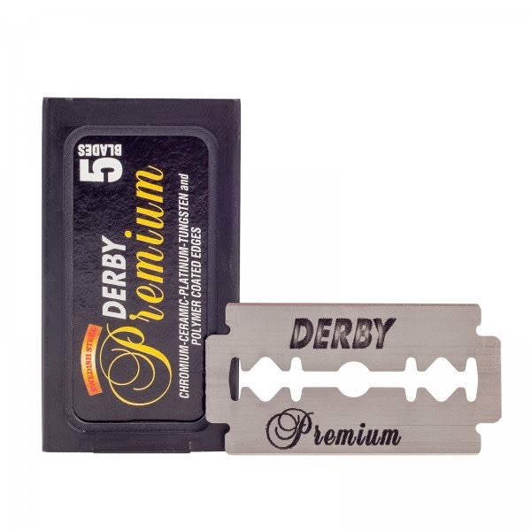 Derby Premium Double Edge Razor Blades For Safety Razor 100 DE Black Barber Shav