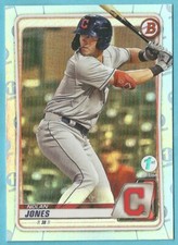 2020 Bowman 1st Edition Baseball Nolan Jones Sky Blue Foil Refractor