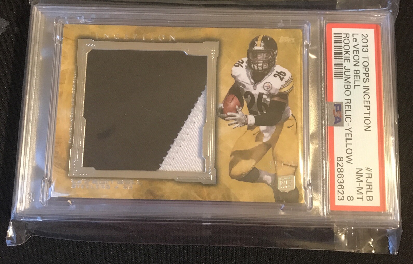 Le'Veon Bell Topps Inception Rookie Jumbo Relic #RJRLB Yellow