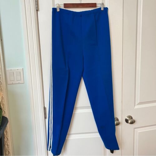 Vintage Olympia Track Suit Mens XL Blue Acrylic Knit Sweatpants Jogger Jacket - Picture 4 of 16