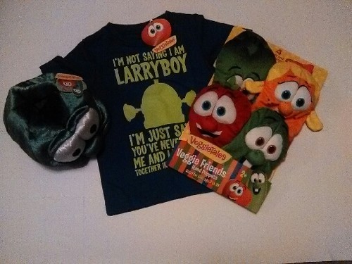 No Postpaid Fees Veggietales Hat And Shirt Veggietsles 4 Of Set Puppets Hand Friends Veggie Eb