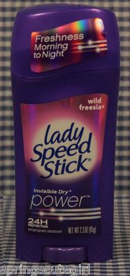 1 Lady Speed Stick WILD FREESIA Invisible Dry Antiperspirant Deodorant 2.3 oz