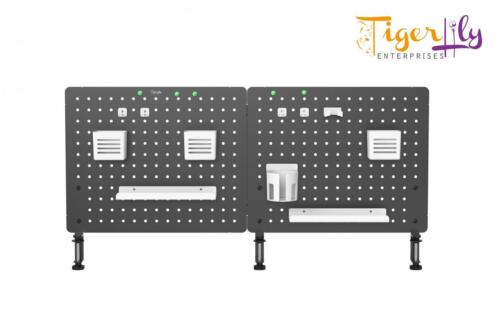 Tablero de clavijas de metal montado con abrazadera para paredes y escritorios accesorio de tablero de clavijas - Imagen 3 de 9