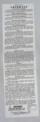 Game Gallery Cribbage Solid Wood 3 Track Folding Board with Cards Box - Picture 7 of 9