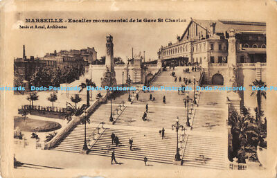 R175623 Marseille. Escalier monumental de la Gare St. Charles. Senes et Arnal.