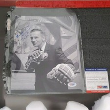 PSA/DNA COA Emile Percival Francis HOF SIGNED 8X10 PHOTO 📸 The Cat VINTAGE PSA