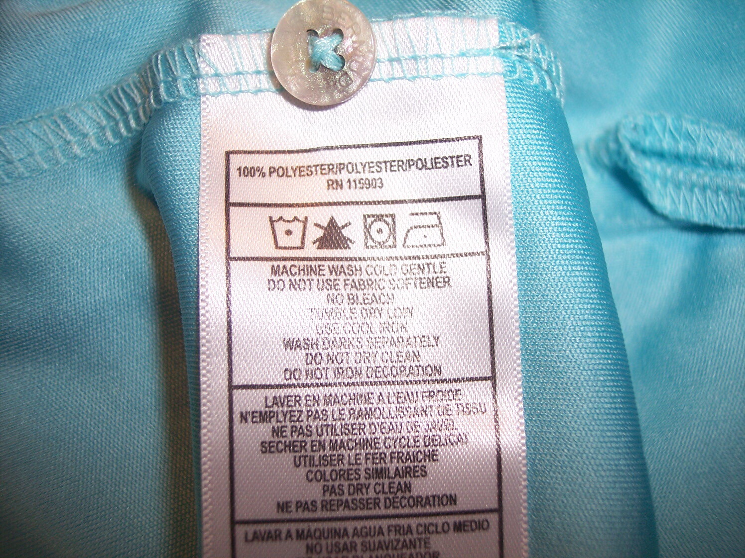 NEW Bermuda Sands Large Blue Poly Polo Shirt Johnny Bench Golf Classic image 5