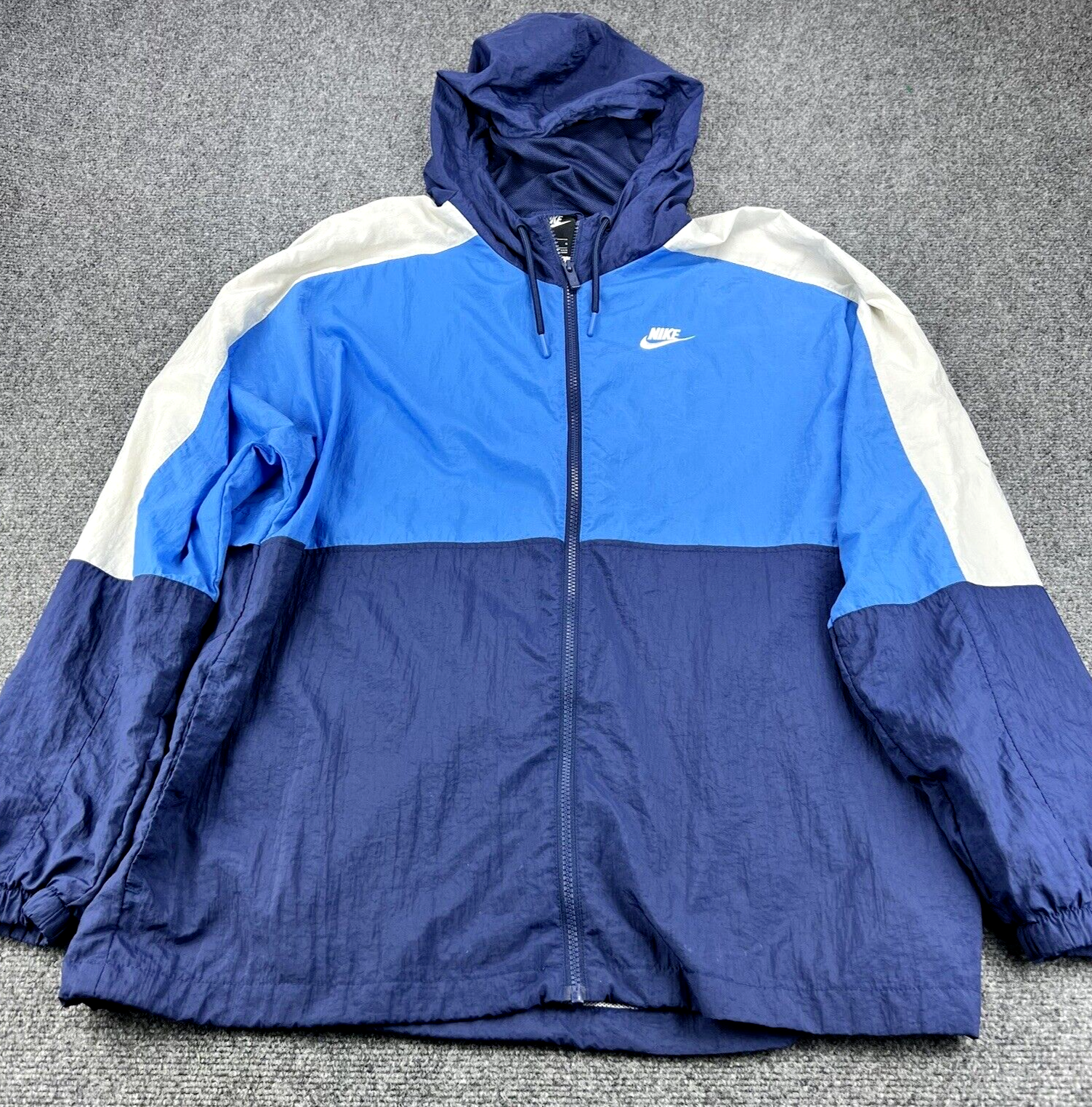 Vintage Nike Track Jacket Mens Large Blue Windbreaker Y2K Wear