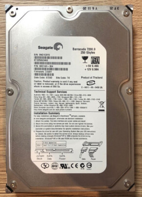 nur 56 Std. Seagate Barracuda 7200.9 + Desktop HDD + 250 GB + 3.5'' + SATA + HDD 
