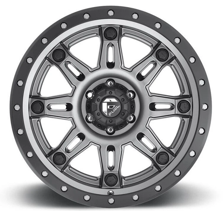 FIT TOYOTA TACOMA 4RUNNER TRD 17 WHEEL GUNMETAL W BLACK LIP FUEL HOSTAGE Foto 4 de 4