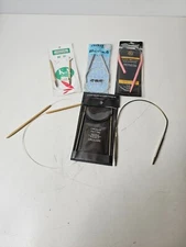 Circular  Knitting Needles lot 6 Pairs Multi Sizes Multi Brands - SEE PHOTOS