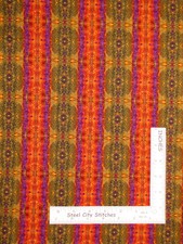 Southwest Geometric Stripe Orange Green Purple Fabric By Yard Cotton by Blank