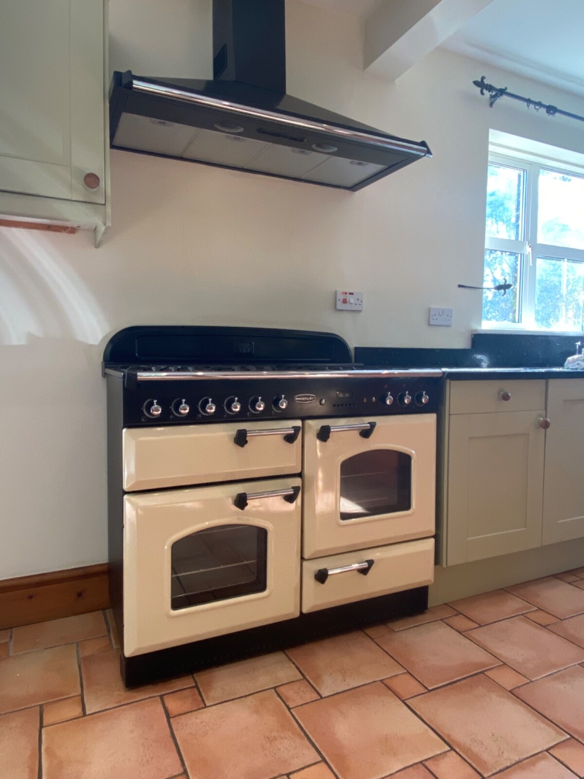 Rangemaster 110 cooker dual fuel electric ovens and gas hobs, include