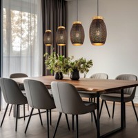 Pendellampe HäNgeleuchte Esstischlampe Orientalisch Flurlampe 4 Flammig L 90 Cm