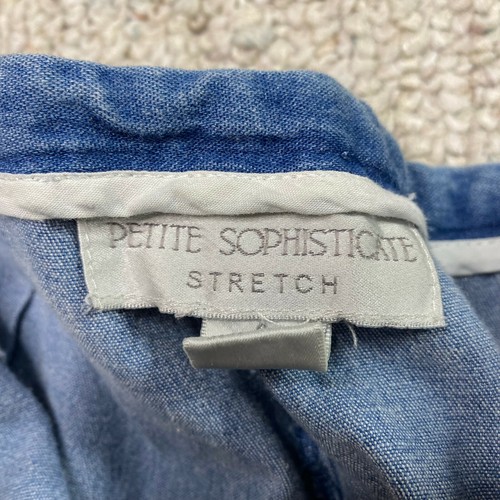 Petite Sophisticate Womens Jeans sz 4 Light Wash Straight Stretch Crop VINTAGE - Picture 11 of 13