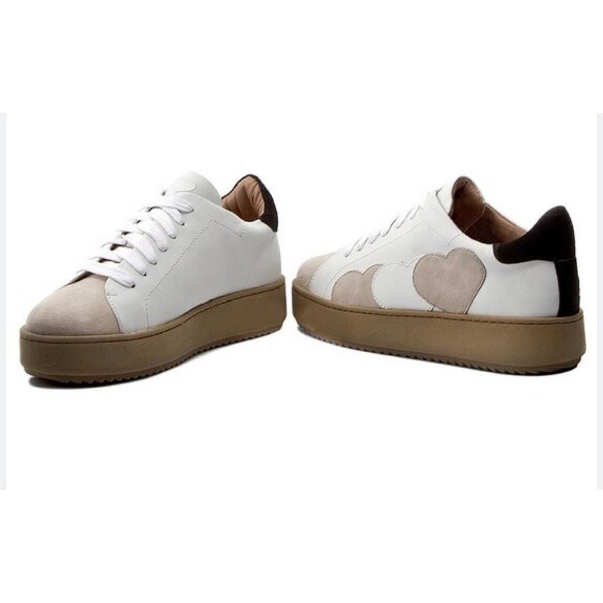 Twin-Set by Simona Barbieri Sneakersy Heart Suede Leather Sneakers