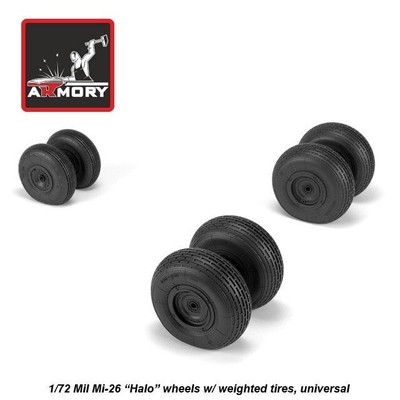 Armory Models AR AW72062 Scale kit 1/72 Mil Mi-26 Halo wheels w/ weighted tires