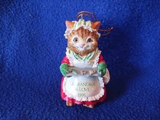 vintage Chistmas cat orniment A grandmas love 1995