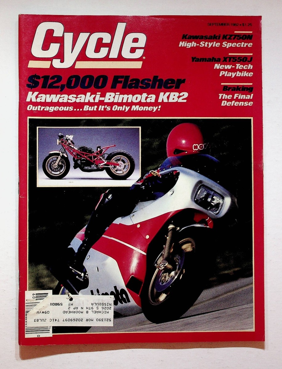1982 September Cycle Motorcycle Magazine Kawasaki KZ750N Yamaha