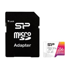 256GB Silicon Power Elite microSDXC CL10 UHS-1 FullHD100MB/secMemoryCard Adapter