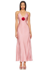 Maxi Vestido Bardot Aradia Rosa Rojo Rosa Pin Talla 2 Precio de venta sugerido por el fabricante $148 Nuevo con Etiquetas
