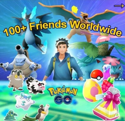   Pokemon 100+ Friends   Join Raids   Daily Gifts  